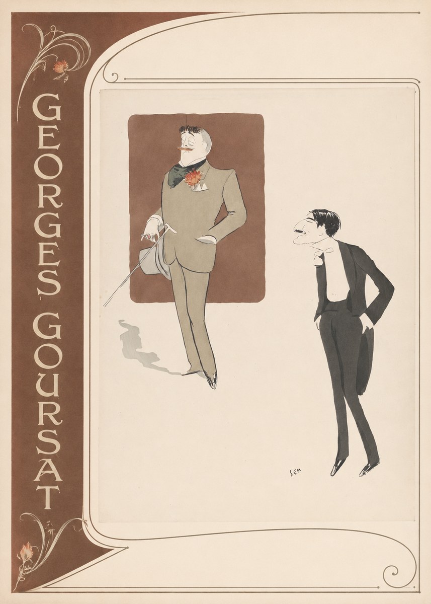 Georges Goursat Two Stylish Gentlemen No2 - Poster