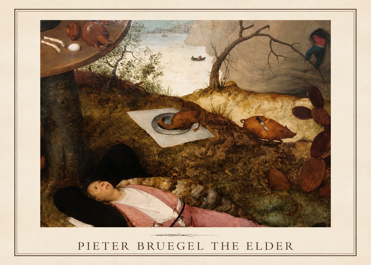 Pieter Bruegel The Land of Cockaigne II No1 - Poster