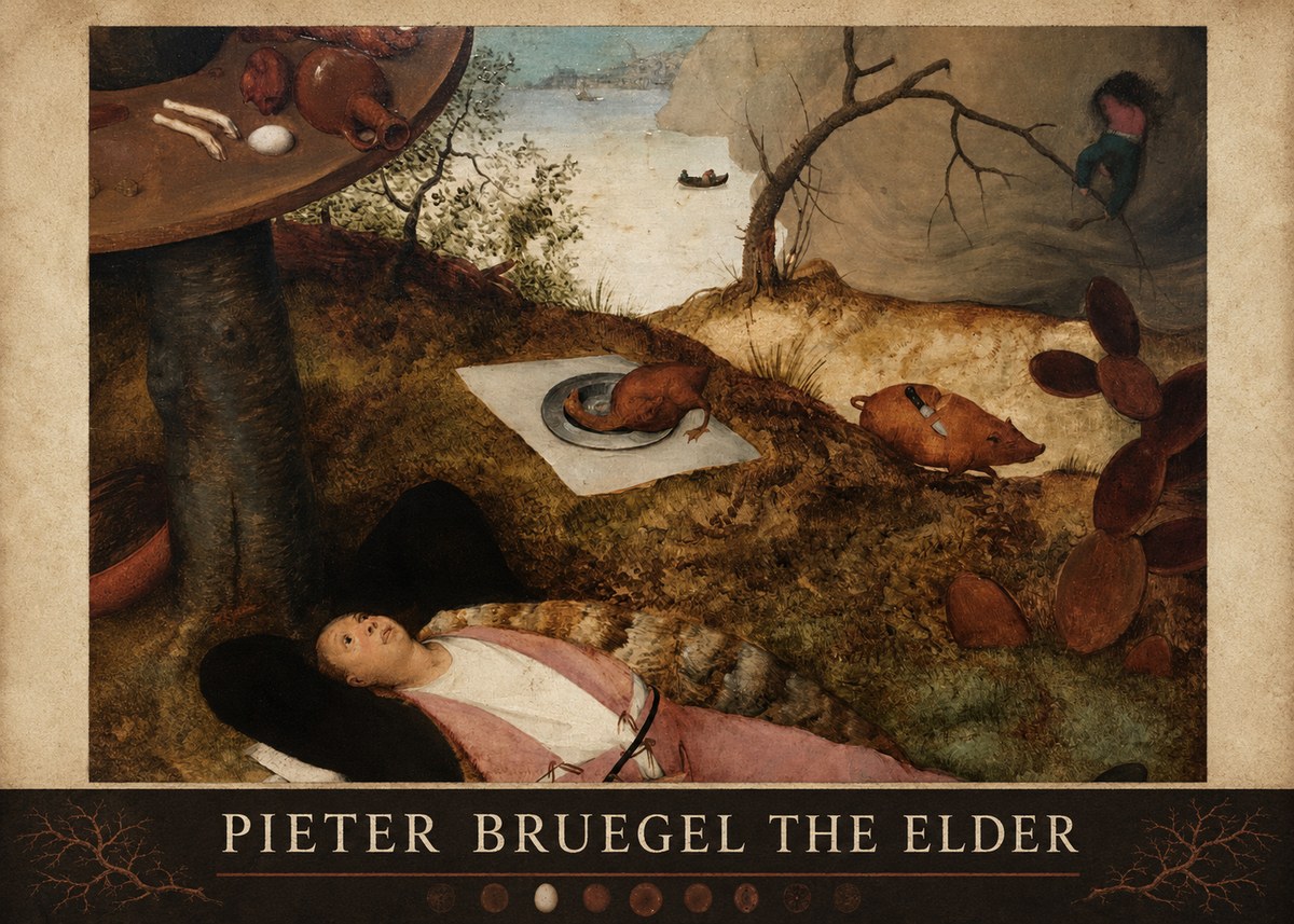 Pieter Bruegel The Land of Cockaigne II No6 - Poster