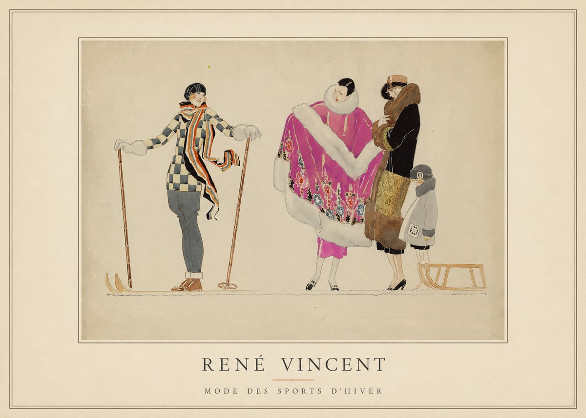 René Vincent Mode Des Sports D'hiver No5 - Poster