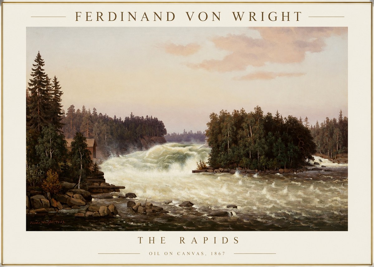 Ferdinand von Wright The Rapids No1 - Poster