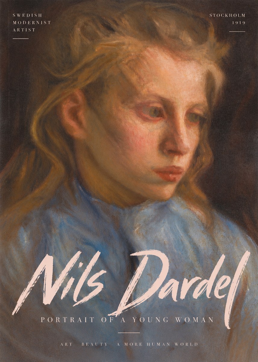 Nils Dardel Portrait of a Young Woman No5 - Poster