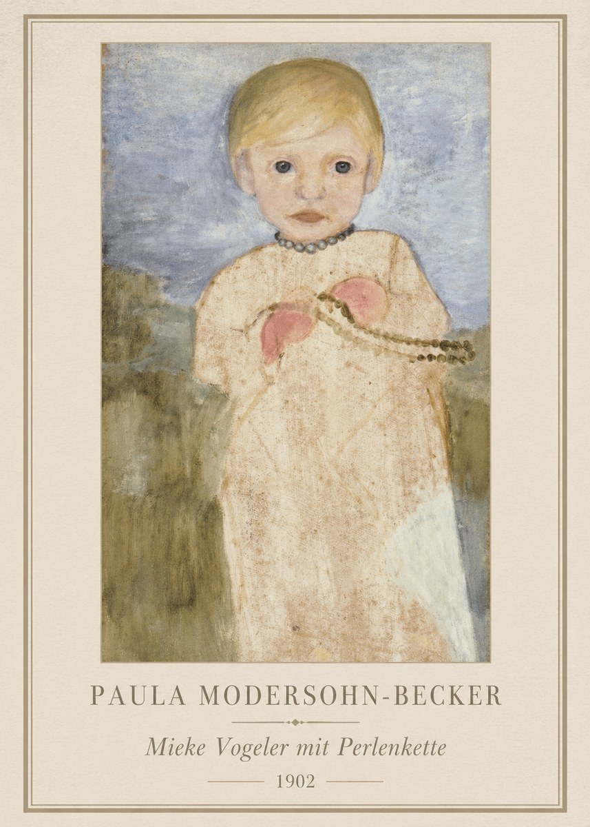 Paula Modersohn-Becker Mieke Vogeler Mit Perlenkette No5 - Poster