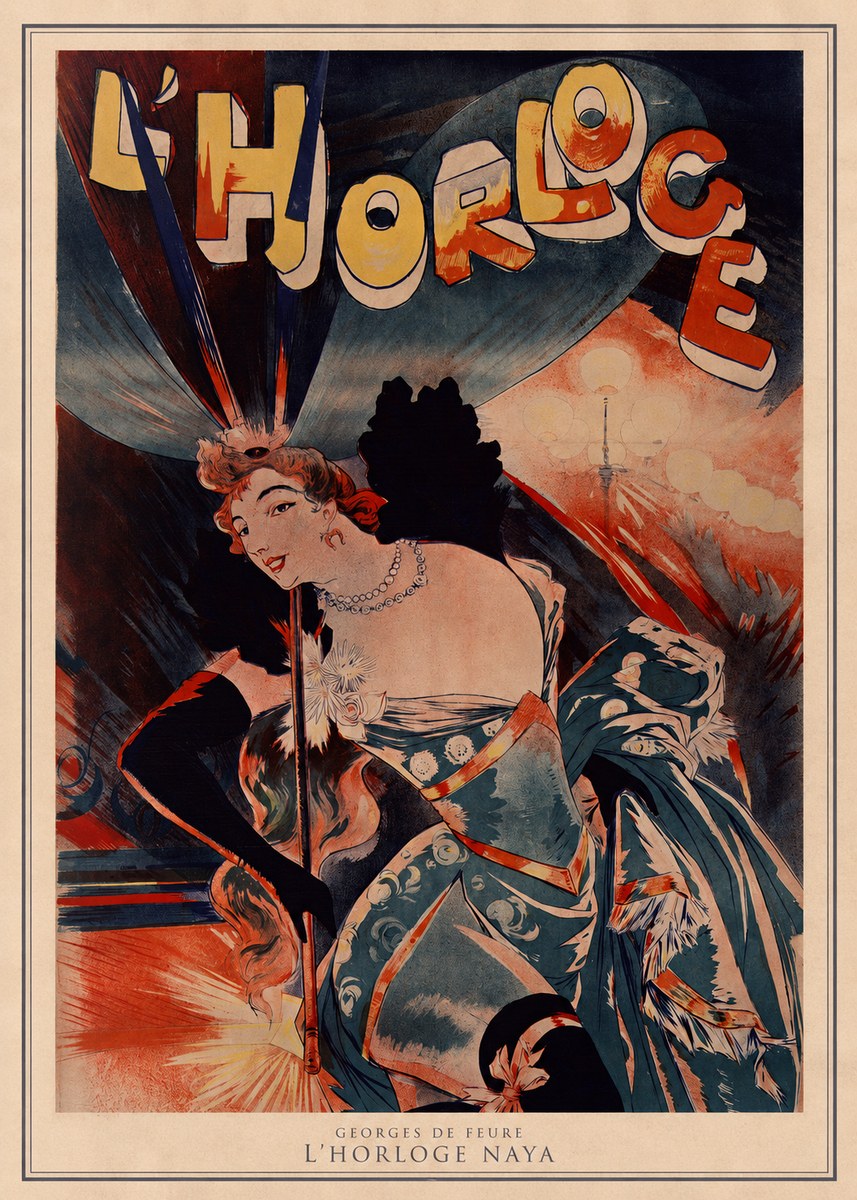 Georges de Feure L'horloge Naya No3 - Poster