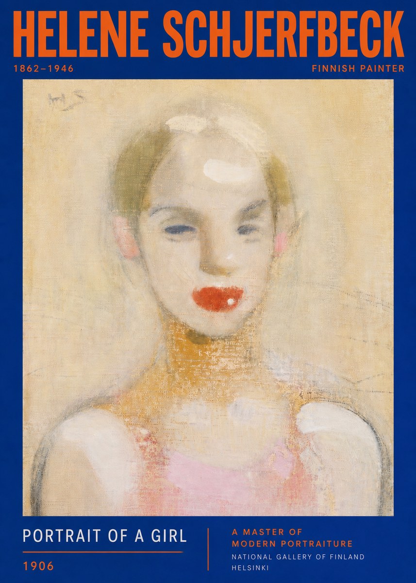 Helene Schjerfbeck Portrait of a Girl No3 - Poster