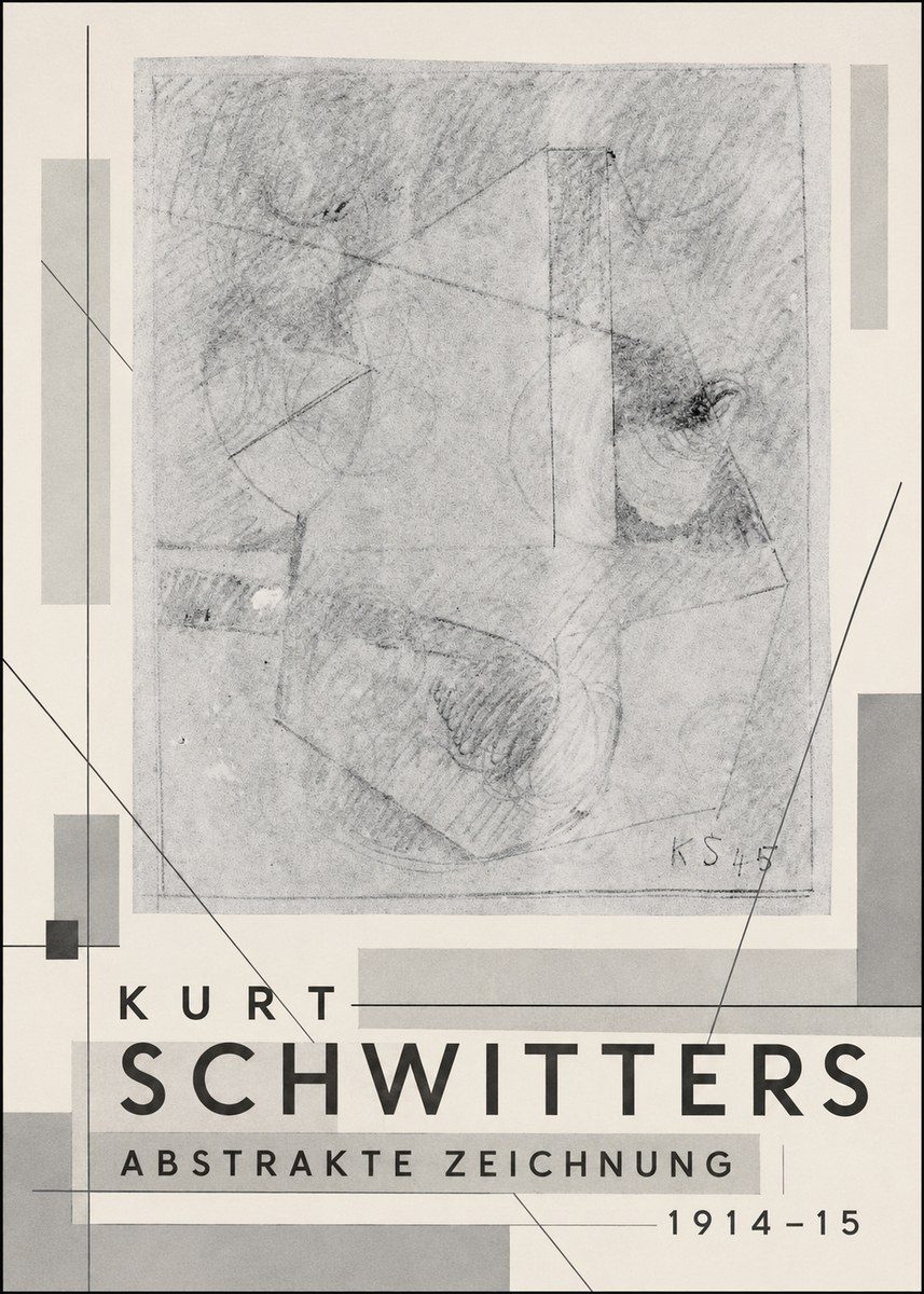Kurt Schwitters Abstrakte Zeichnung No3 - Poster