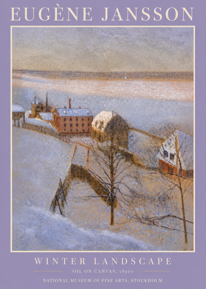 Eugène Jansson Winter Landscape No3 - Poster
