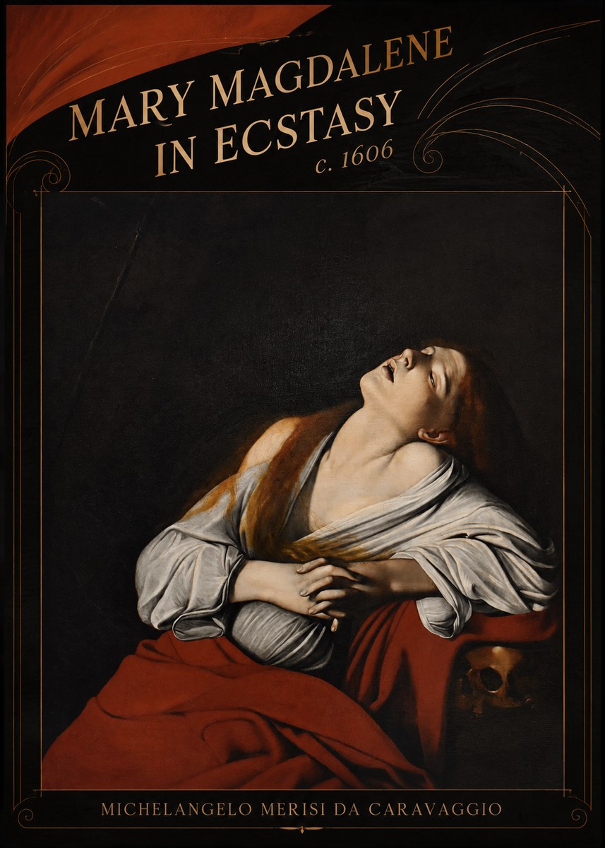 Michelangelo Merisi da Caravaggio Mary Magdalene in Ecstasy No6 - Poster
