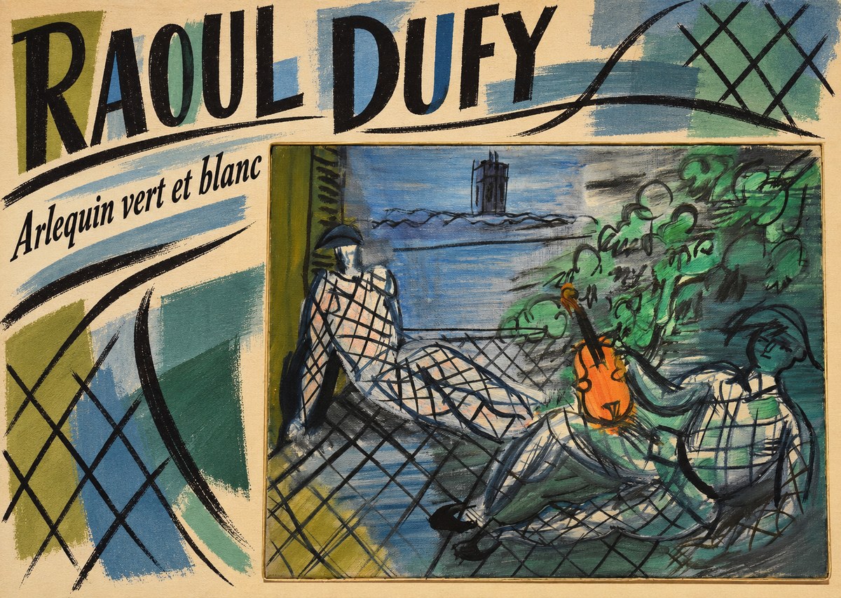 Raoul Dufy Arlequin Vert Et Blanc No6 - Poster