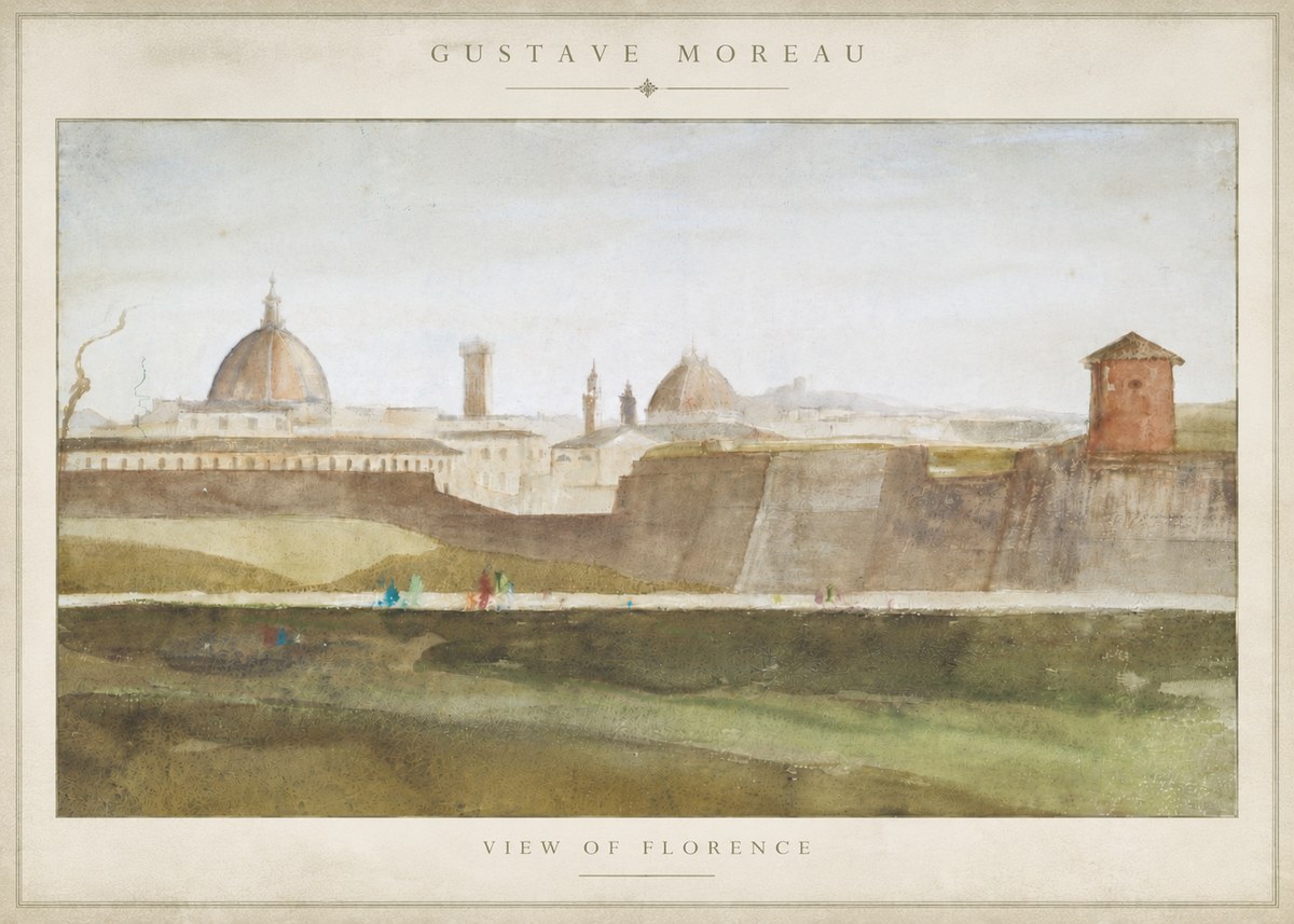 Gustave Moreau View of Florence No5 - Poster