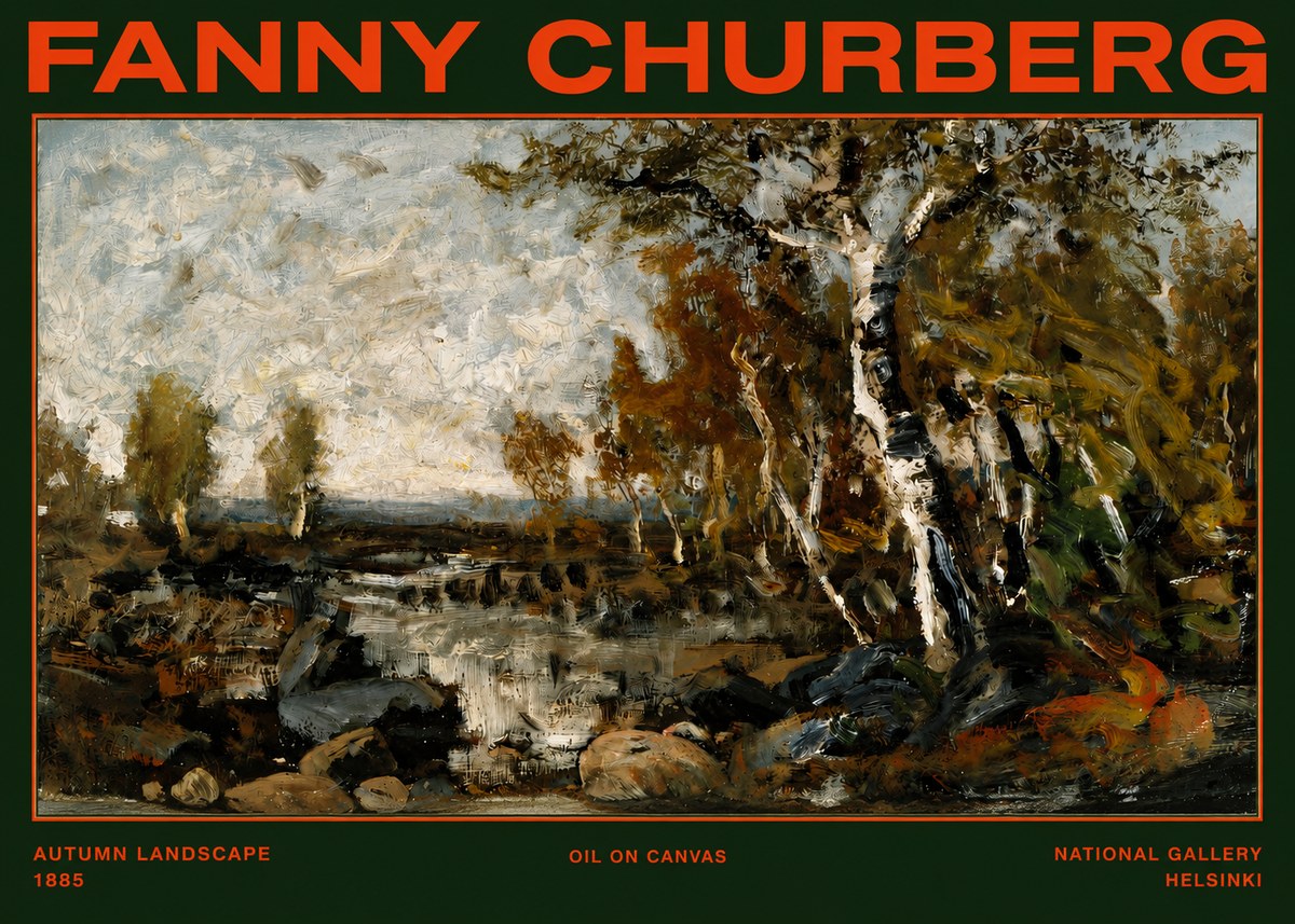 Fanny Churberg Autumn Landscape No2 - Poster