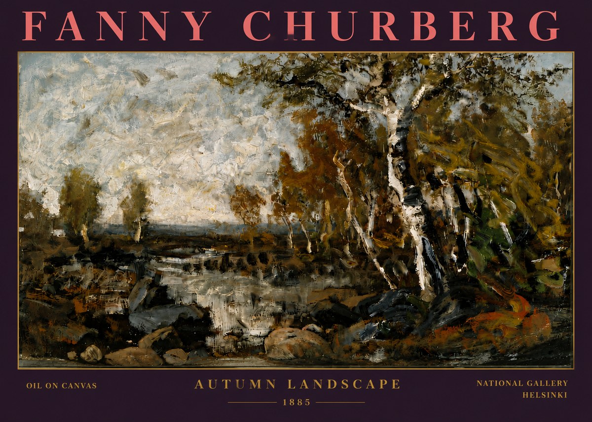 Fanny Churberg Autumn Landscape No6 - Poster