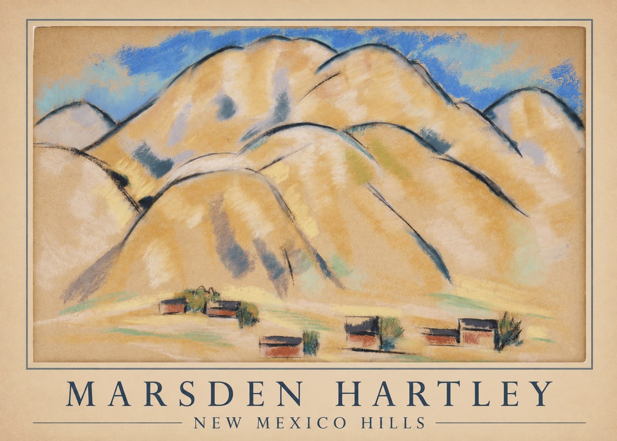 Marsden Hartley New Mexico Hills No4 - Poster