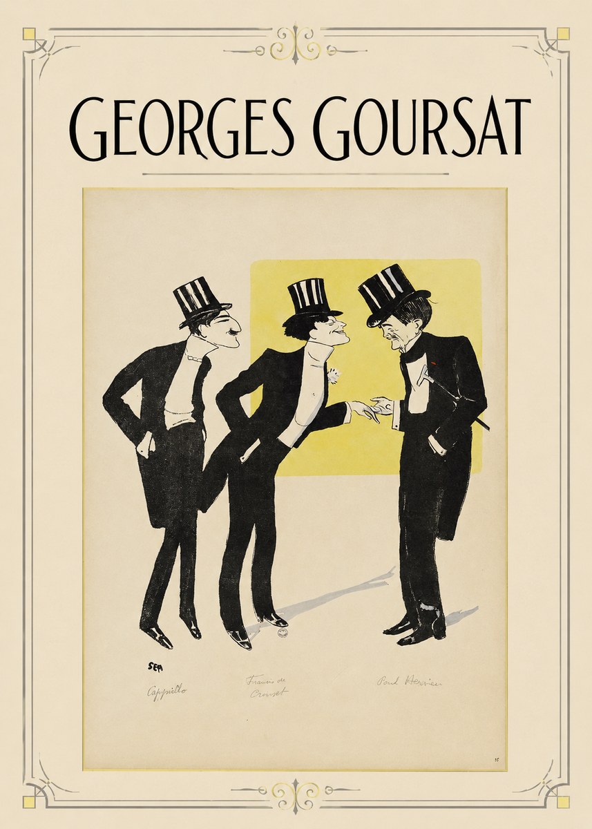 Georges Goursat Capiello, Fraxin De Crouset, Poul Hervieu No1 - Poster